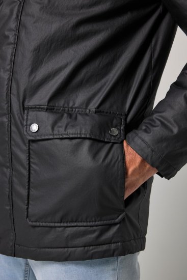 JP1880 851493 Vokset jakke med fløjlskrave Sort - Jakker - Jakker i store størrelser, 2XL- 12XL