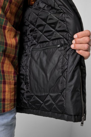 JP1880 851493 Vokset jakke med fløjlskrave Sort - Jakker - Jakker i store størrelser, 2XL- 12XL