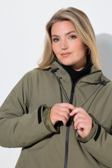 Ulla Popken 851560 Funktionsjakke Olivengrøn - Jakker - Dame jakker i store størrelser