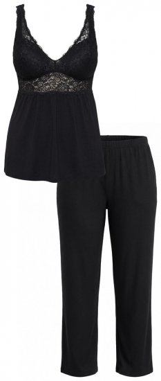 Ulla Popken 851693 Pyjamas Sort - Pyjama/Loungewear - 