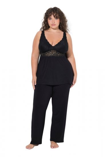 Ulla Popken 851693 Pyjamas Sort - Pyjama/Loungewear - 