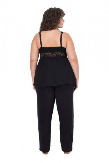 Ulla Popken 851693 Pyjamas Sort - Pyjama/Loungewear - 