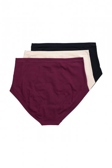 Ulla Popken 851736 Trusser med høj talje 3-pak Sort - Trusser - 