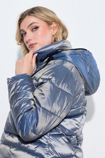 Ulla Popken 851790 Quiltet jakke Denimblå - Jakker - Dame jakker i store størrelser