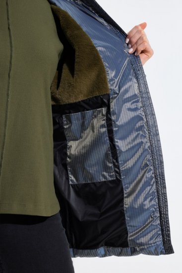 Ulla Popken 851790 Quiltet jakke Denimblå - Jakker - Dame jakker i store størrelser