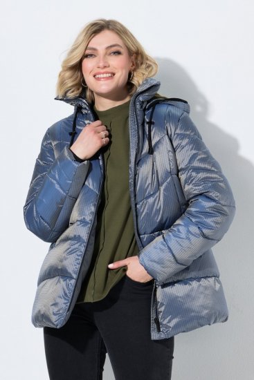 Ulla Popken 851790 Quiltet jakke Denimblå - Jakker - Dame jakker i store størrelser