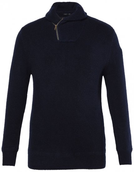 JP1880 851795 Striktrøje med sjalskrave Mørkeblå TALL - TALL trøjer - TALL sweatshirts til høje mænd