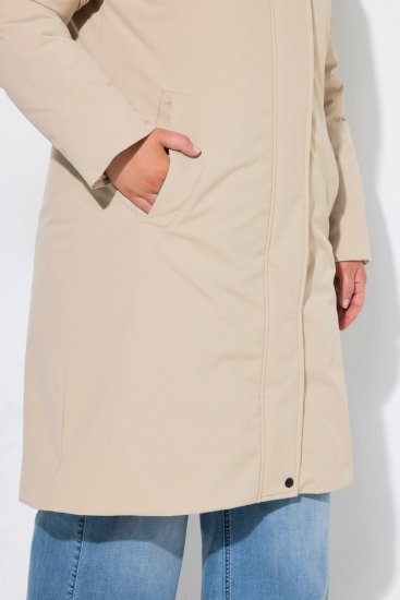 Ulla Popken 851811 Vatteret frakke Beige - Frakker - Frakker i store størrelser