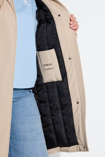 Ulla Popken 851811 Vatteret frakke Beige - Frakker - Frakker i store størrelser