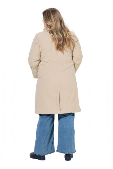 Ulla Popken 851811 Vatteret frakke Beige - Frakker - Frakker i store størrelser