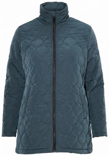 Ulla Popken 851831 Quiltet jakke Mørkegrøn - Jakker - Dame jakker i store størrelser
