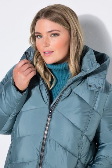 Ulla Popken 851842 Vatteret frakke Khaki - Frakker - Frakker i store størrelser
