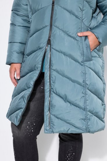 Ulla Popken 851842 Vatteret frakke Khaki - Frakker - Frakker i store størrelser