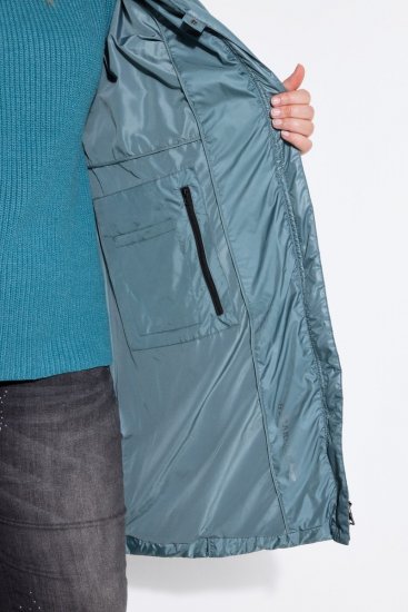 Ulla Popken 851842 Vatteret frakke Khaki - Frakker - Frakker i store størrelser