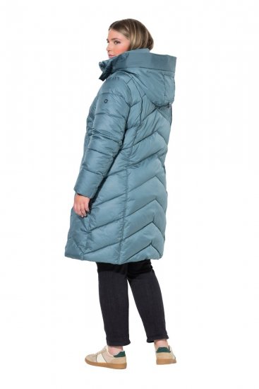 Ulla Popken 851842 Vatteret frakke Khaki - Frakker - Frakker i store størrelser