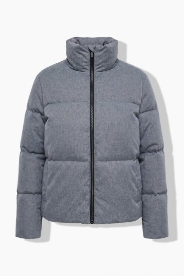 Ulla Popken 851854 Quiltet jakke Gråmeleret - Jakker - Dame jakker i store størrelser