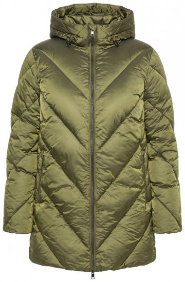 Ulla Popken 852023 Vatteret frakke Olivengrøn - Frakker - Frakker i store størrelser