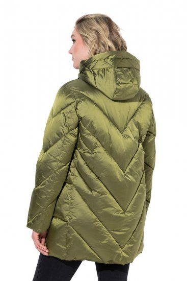 Ulla Popken 852023 Vatteret frakke Olivengrøn - Frakker - Frakker i store størrelser