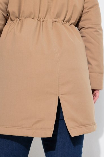 Ulla Popken 852028 Parka Beige - Frakker - Frakker i store størrelser