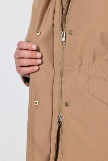 Ulla Popken 852028 Parka Beige - Frakker - Frakker i store størrelser