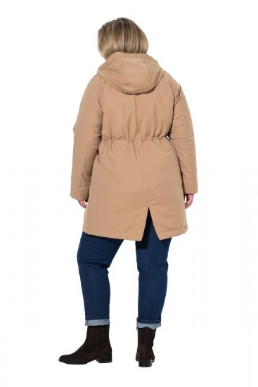 Ulla Popken 852028 Parka Beige - Frakker - Frakker i store størrelser
