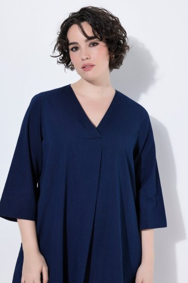 Ulla Popken 852191 Denimkjole med lommer Denimblå - Kjoler - Kjoler til alle størrelser