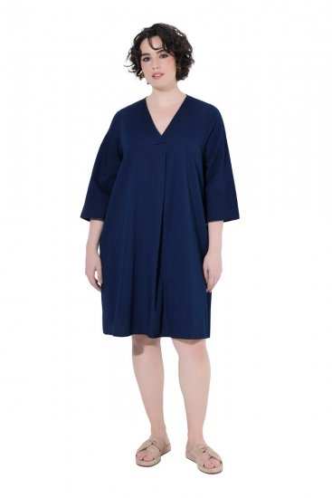 Ulla Popken 852191 Denimkjole med lommer Denimblå - Kjoler - Kjoler til alle størrelser