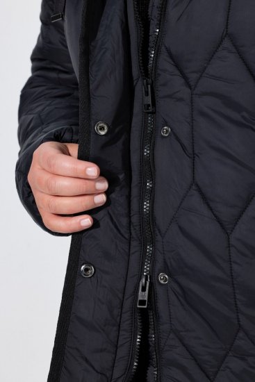 Ulla Popken 852413 Quiltet jakke Sort - Jakker - Dame jakker i store størrelser