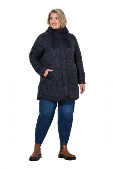 Ulla Popken 852413 Quiltet jakke Sort - Jakker - Dame jakker i store størrelser