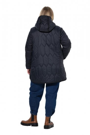 Ulla Popken 852413 Quiltet jakke Sort - Jakker - Dame jakker i store størrelser