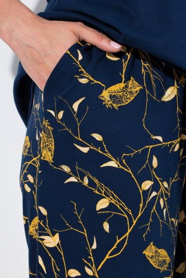 Ulla Popken 852577 Mønstret pyjamas Mørkeblå - Pyjama/Loungewear - 
