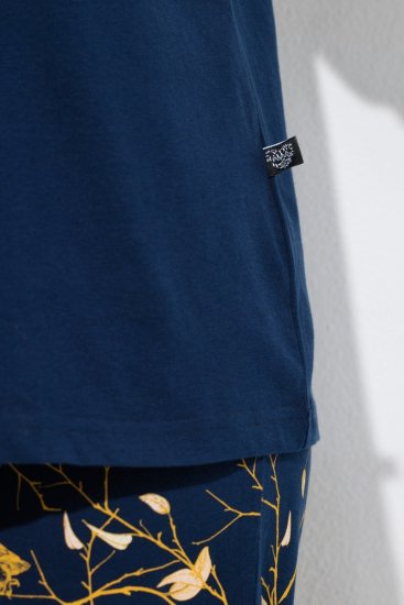 Ulla Popken 852577 Mønstret pyjamas Mørkeblå - Pyjama/Loungewear - 