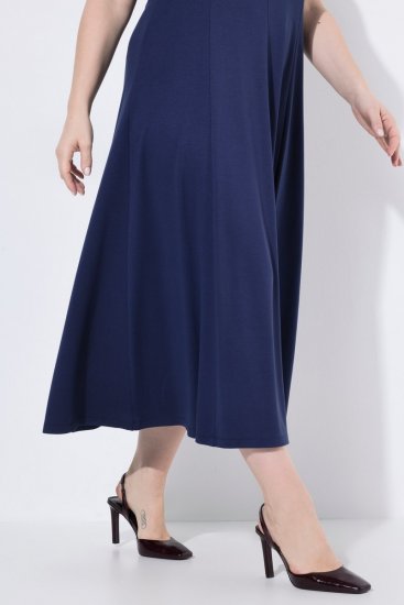 Ulla Popken 852680 Aftenkjole Mørkeblå - Aftenkjoler - Festkjoler i plus size