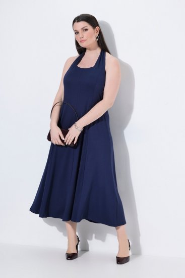 Ulla Popken 852680 Aftenkjole Mørkeblå - Aftenkjoler - Festkjoler i plus size
