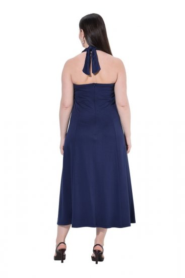 Ulla Popken 852680 Aftenkjole Mørkeblå - Aftenkjoler - Festkjoler i plus size