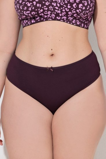 Ulla Popken 852758 Mønstrede stringtrusser 5-pak Blomme - Trusser - 