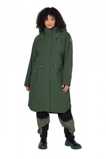 Ulla Popken 852901 Funktionsfrakke Olivengrøn - Frakker - Frakker i store størrelser