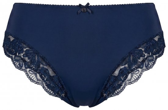 Ulla Popken 852930 Trusser med blonde Mørkeblå - Trusser - 