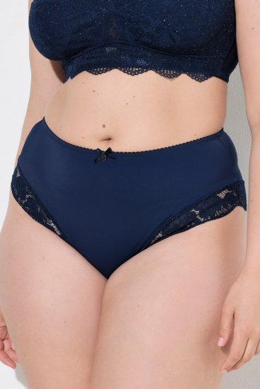 Ulla Popken 852930 Trusser med blonde Mørkeblå - Trusser - 