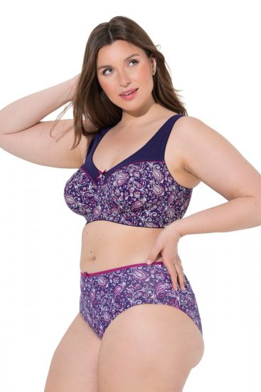 Ulla Popken 852935 Blomstrede trusser 5-pak Kongeblå - Trusser - 