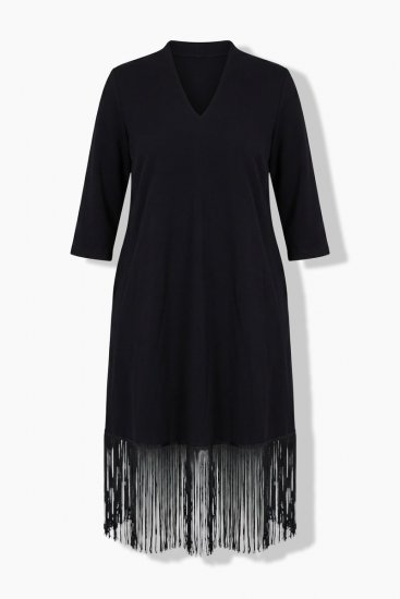 Ulla Popken 852937 Jerseykjole Sort - Jerseykjoler - 