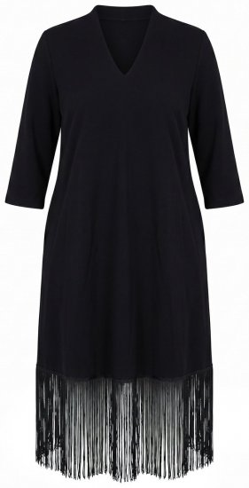 Ulla Popken 852937 Jerseykjole Sort - Jerseykjoler - 