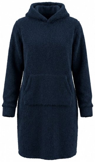 Ulla Popken 853353 Hjemmekjole med hætte Mørkeblå - Pyjama/Loungewear - 