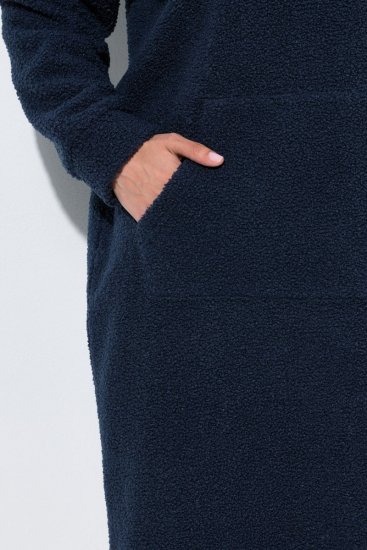 Ulla Popken 853353 Hjemmekjole med hætte Mørkeblå - Pyjama/Loungewear - 