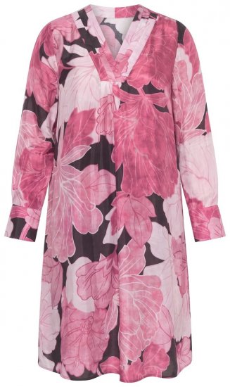 Ulla Popken 853426 Blomstret kjole Blomme - Midikjoler - Midikjoler i store størrelser
