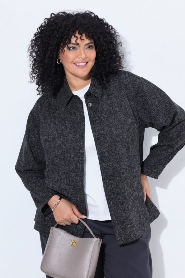 Ulla Popken 853477 Jakke Olivengrøn - Jakker - Dame jakker i store størrelser