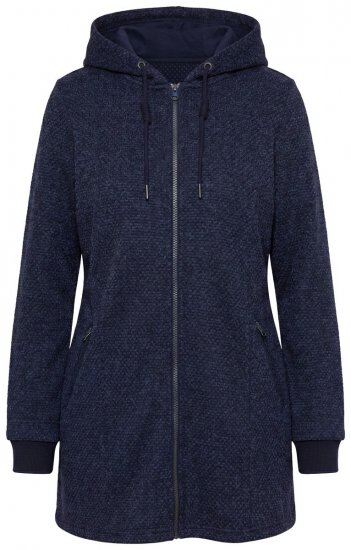 Ulla Popken 853577 Fleecejakke Mørkeblå - Jakker - Dame jakker i store størrelser