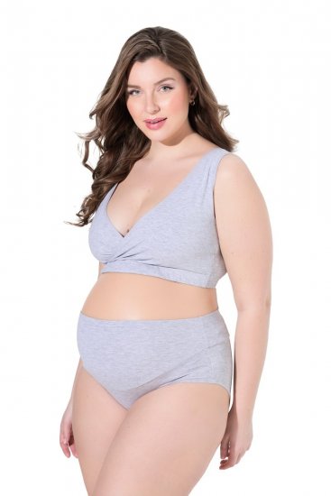 Ulla Popken 853611 Graviditetstrusser Gråmeleret - Trusser - 