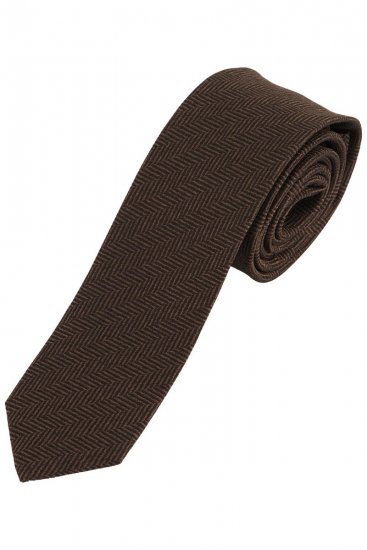 JP1880 853818 Silkeslips ekstralang Mørkebrun - Slips og butterfly - 