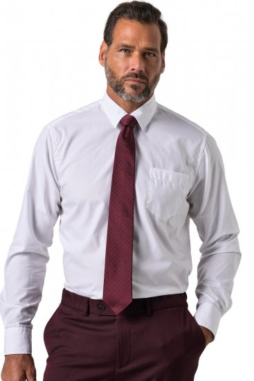 JP1880 853822 Prikket silkeslips ekstralang Bordeauxrød - Slips og butterfly - 